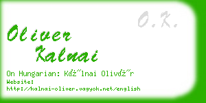 oliver kalnai business card